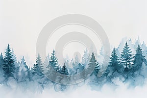 Trees covered in snow