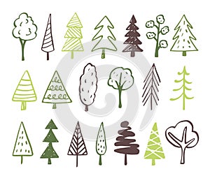 Trees Doodles - Hand Drawn Sketches