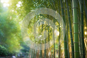trees growing in bamboo grove background