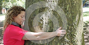 Trees hug therapy well for health