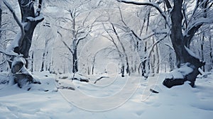 trees in the lanscape snow view