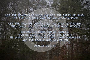 Trees of Nature Psalms 96 Bible Scripture