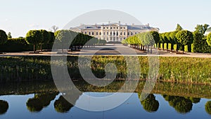 Trees reflection and castle