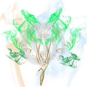 Trees of smoke background