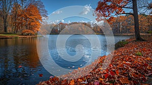 Trees Surrounding Large Body of Water