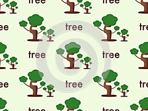 treeseamless pattern on green background