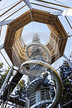 Treetop Walkway, Lipno nad Vltavou town, Lipno lake, Czech republic