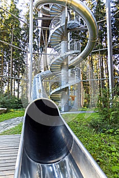 Treetop Walkway, Lipno nad Vltavou town, Lipno lake, Czech republic