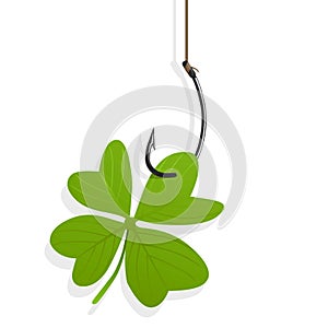 A 4-leaf clover symbol of luck.