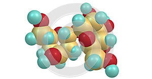 Trehalose molecular structure isolated on white