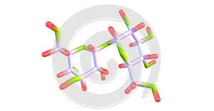 Trehalose molecular structure isolated on white