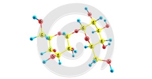 Trehalose molecular structure isolated on white