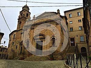 Treia town in the province of Macerata, Marche region, Italy. History, time and tourism