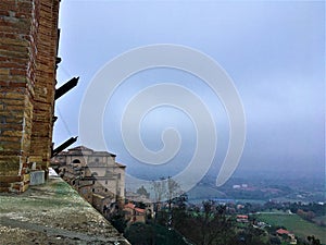 Treia town in the province of Macerata, Marche region, Italy. History, time and tourism