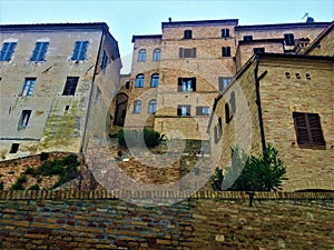 Treia town in the province of Macerata, Marche region, Italy. History, time and tourism