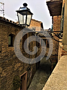 Treia town in the province of Macerata, Marche region, Italy. History, time and tourism