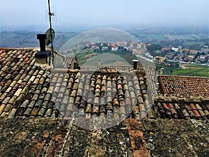 Treia town in the province of Macerata, Marche region, Italy. History, time and tourism