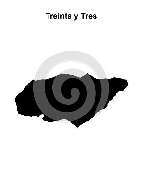 Treinta y Tres outline map