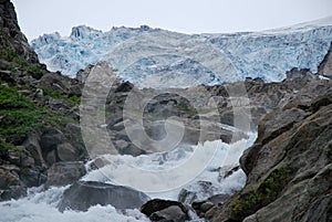 A trek in Folgefonna in Norway