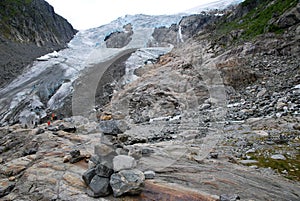 A trek in Folgefonna in Norway