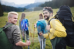 Trek Hiking Destination Experience Adventure Happy Lifestyle Concept