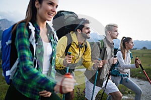 Trek Hiking Destination Experience Adventure Happy Lifestyle Concept