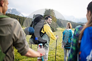 Trek Hiking Destination Experience Adventure Happy Lifestyle Concept