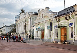 Trekhsvyatskaya street in Tver. Russia