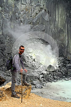 Trekker In The Crater