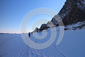 Trekker v Malé Studené dolině, Vysoké Tatry