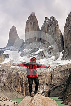 Trekker at Torres Del Paine