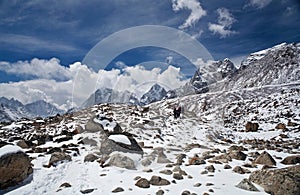 Trekkers in Sagarmatha National park, Nepal