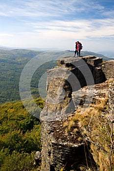 Trekkers in Vihorlat Mountains