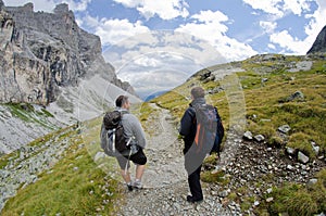 Trekking in the alps