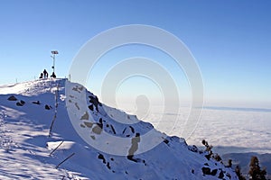 Trekking Base camp at 10000 feet in Triund India