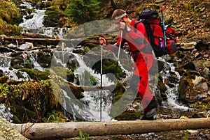 Trekking in carpathians mountains