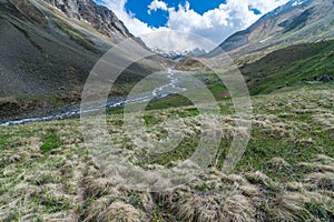 Trekking in Chitkul - Landscape of Sangla Valley, Himachal Pradesh, India / Kinnaur Valley