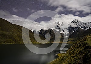 Trekking in the Cordillera Huayhuash of the Peruvian Andes