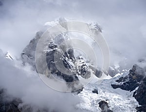 Trekking in the Cordillera Huayhuash of the Peruvian Andes