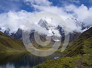 Trekking in the Cordillera Huayhuash of the Peruvian Andes