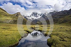 Trekking in the Cordillera Huayhuash of the Peruvian Andes