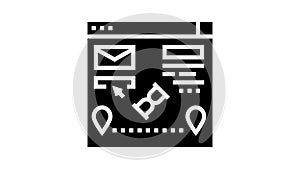 trekking delivery glyph icon animation