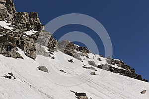 Trekking on glaciar