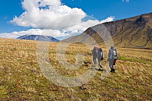 Trekking on Kamchatka.