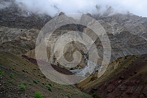 Trekking in the Markha valley in Karakorum mountains near Leh town