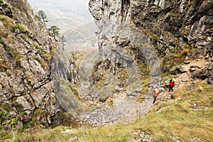 Trekking in Mehedinti Mountains in autumn photo