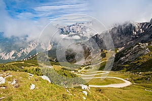 Trekking mountain road