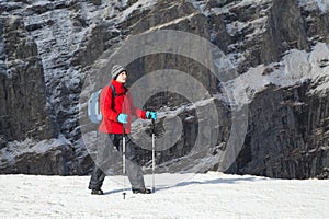 Trekking in mountains