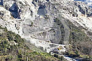 Mountains of marble mines in Apuane Alps Regional Park, Italy. photo