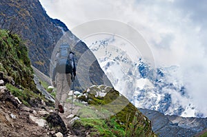 Trekking in mountains, Peru,